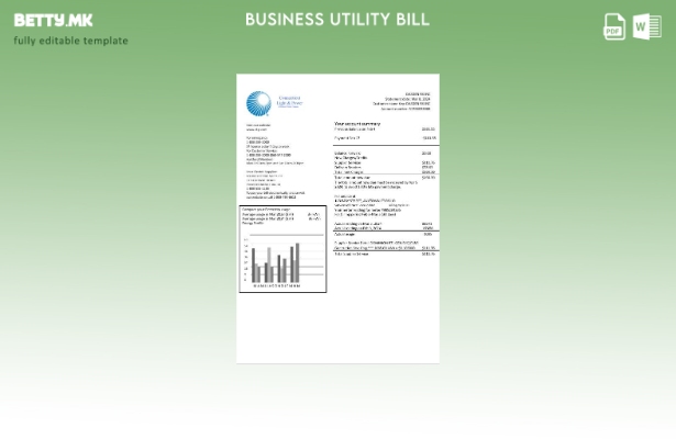Сметка за комунални услуги за електрична енергија на САД Конектикат Light & Powe